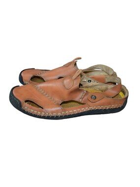 HSY Fashion Caoutchouc Leather Slip On Sandal Shoes Brown Men Size 12 (46) Boho